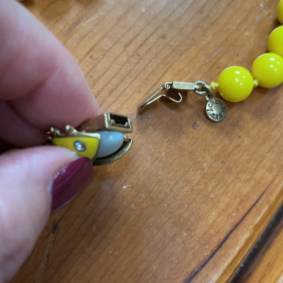 JCrew yellow beaded necklaces (2) with ladybug clasp - Picture 10 of 12